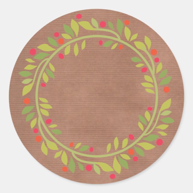 Sticker Rond Conserves rustiques |Confiture ou pickles maison (Devant)