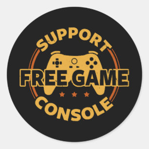 Sticker Rond Console de jeu drôle de manifestation de jeu