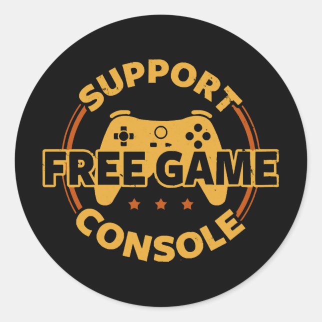 Sticker Rond Console de jeu drôle de manifestation de jeu (Devant)