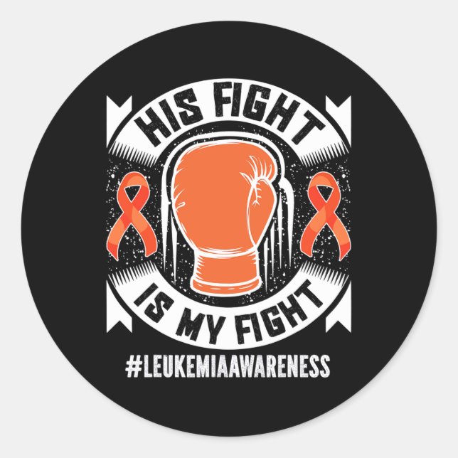 Sticker Rond Constater que son combat est mon combat (Devant)