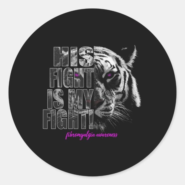 Sticker Rond Constater que son combat est mon combat 1 (Devant)
