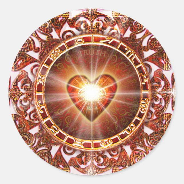 Sticker Rond Constellation cardiaque (Devant)