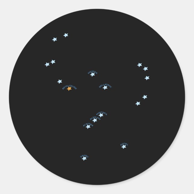 Sticker Rond Constellation Orion (Devant)