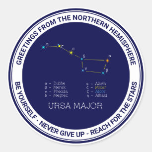 Sticker Rond Constellation Ursa major