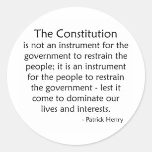 Sticker Rond Constitution