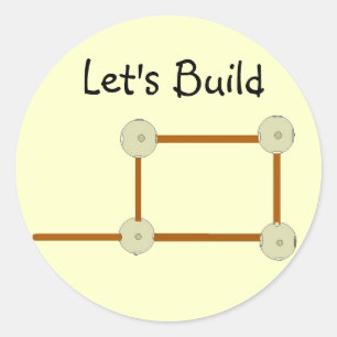 Sticker Rond Construisons