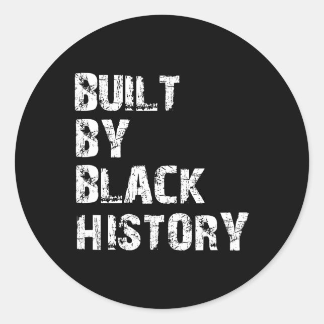 Sticker Rond Construite Par L'Histoire Noire Histoire Noire Jun (Devant)
