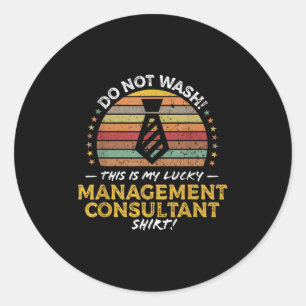 Sticker Rond Consultant en gestion Titre de l'emploi Funny Cita
