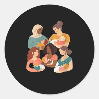 Sticker Rond Consultante en allaitement et lactation féminine N