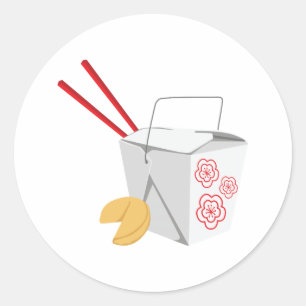 Sticker Rond Conteneur alimentaire chinois
