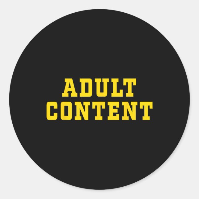 Sticker Rond Contenu adulte (Devant)