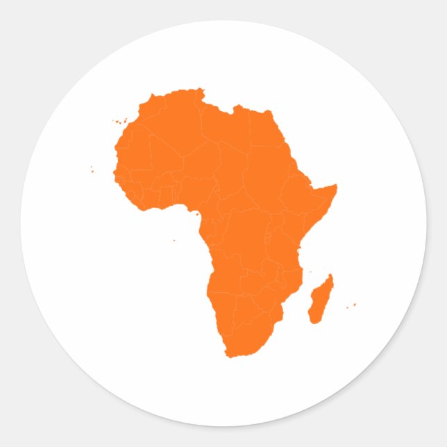Sticker Rond Continent africain (Devant)