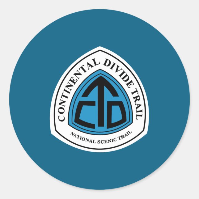 Sticker Rond Continental Divide Trail Sign Usa _1  (Devant)