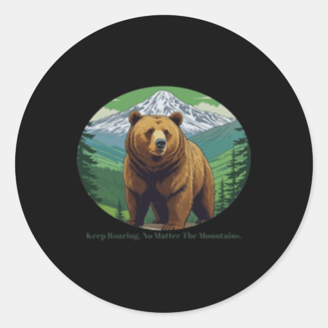 Sticker Rond Continuer à se ruiner (Devant)