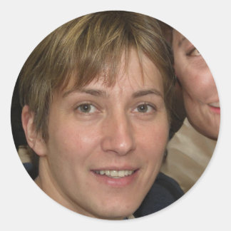 Sticker Rond Continuez à sourire
