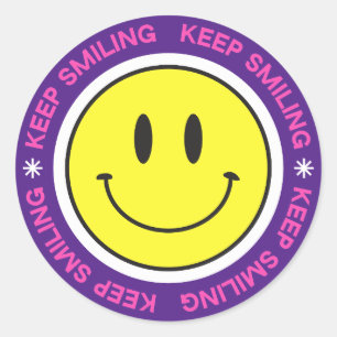 Sticker Rond Continuez à sourire