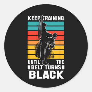 Sticker Rond Continuez l'entraînement jusqu'à ce que la cloche