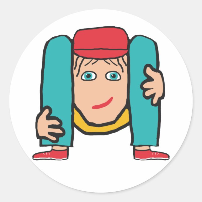 Sticker Rond Contortionniste (Devant)