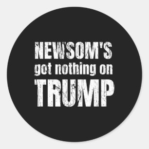 Sticker Rond Contre Gavin Newsom, le gouverneur de Californie N