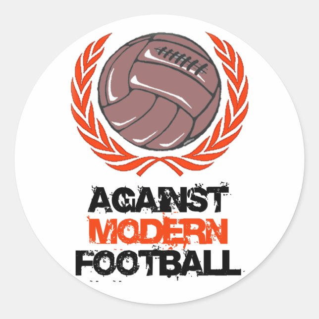 Sticker Rond Contre le football moderne (Devant)