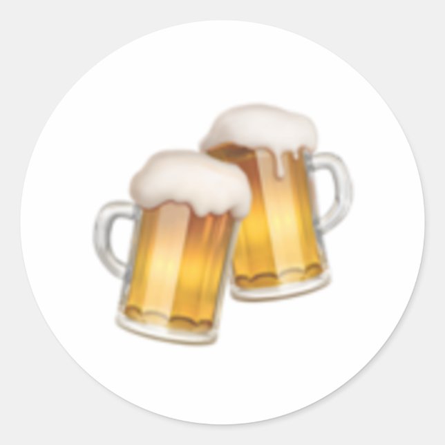 Sticker Rond Contrebande de bière - Emoji (Devant)