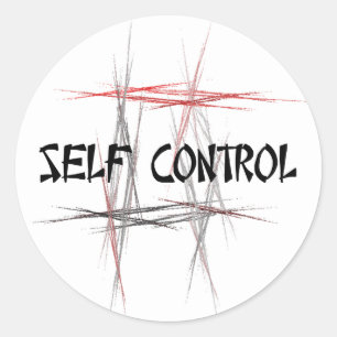 Sticker Rond Contrôle de soi des arts martiaux