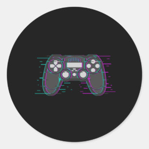 Sticker Rond Contrôleur de jeu Jeu Jeu Jeu vidéo Idée de jeu ca