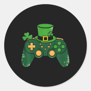 Sticker Rond Contrôleur de jeu pour enfants Saint-Patrick Clove