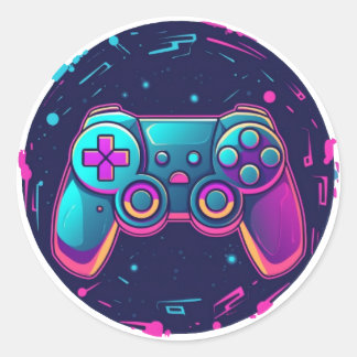 Sticker Rond Contrôleur de jeu vidéo