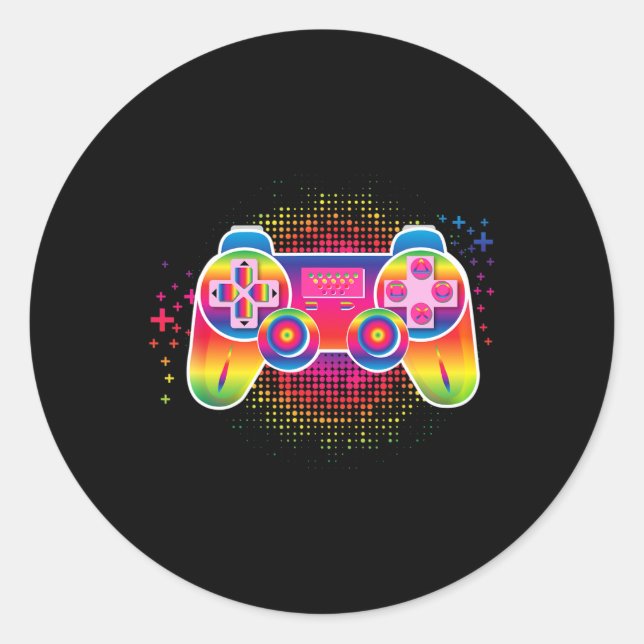 Sticker Rond Contrôleur de jeu vidéo (Devant)