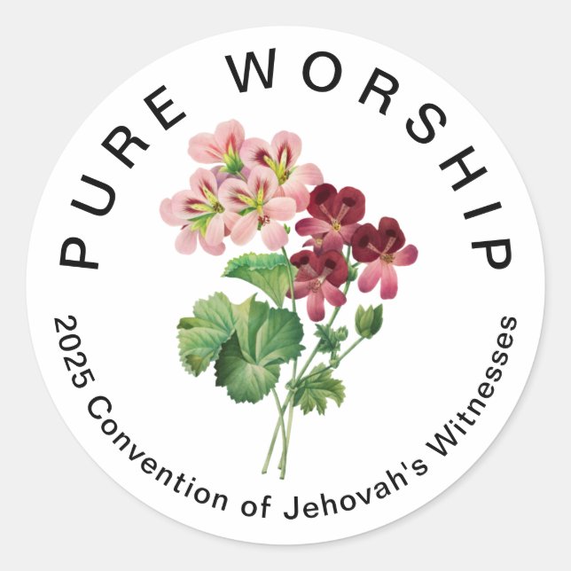 Sticker Rond Convention Pure Worship 2025 | JW (Devant)