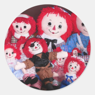 Sticker Rond Convention Raggedy d'Anne