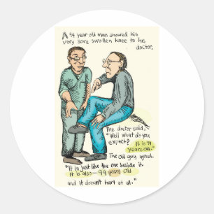 Sticker Rond Conversation avec un patient