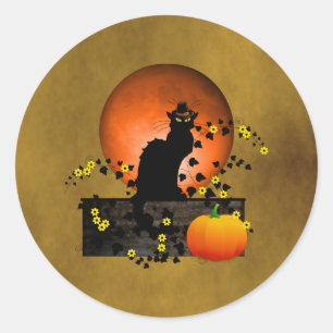 Sticker Rond Conversation Noir Thanksgiving
