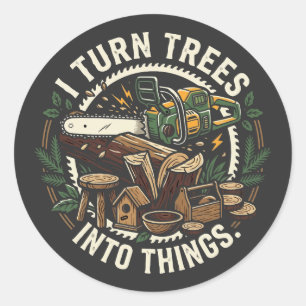 Sticker Rond Convertisseur d'arbre en objet professionnel