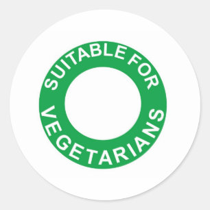 Sticker Rond Convient Aux Végétariens