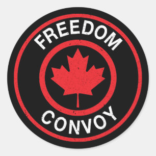 Sticker Rond Convoi de liberté de la réglementation canadienn