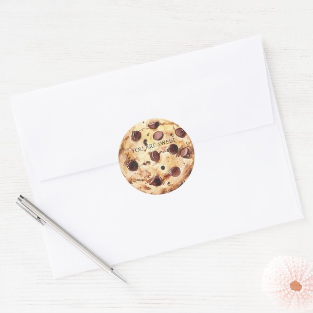 Sticker Rond Cookie aux pépites de chocolat (Enveloppe)