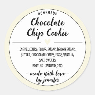 Sticker Rond Cookie aux pépites de chocolat jaune fait maison