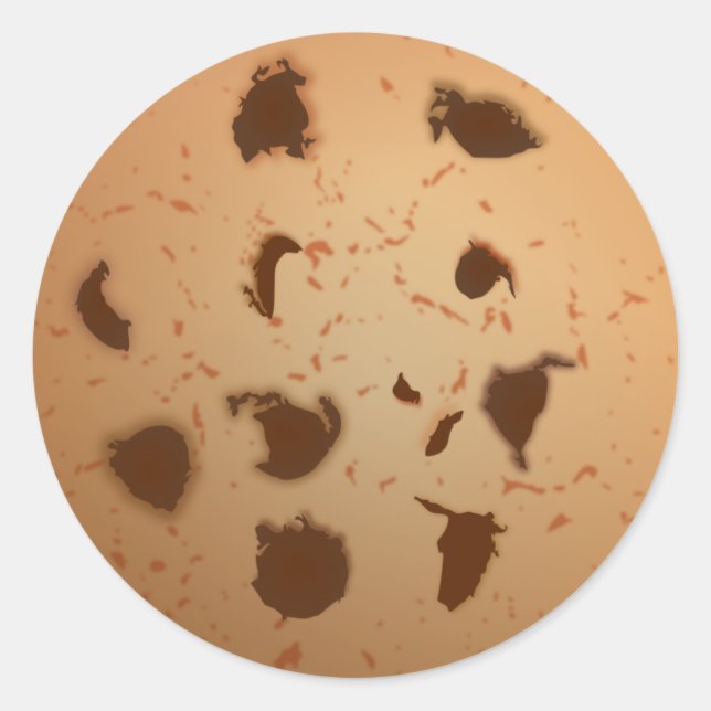 Sticker Rond cookie de jetons au chocolat (Devant)