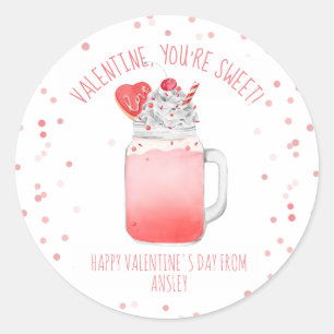Sticker Rond Cookie Milkshake Classroom Valentine Photo