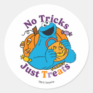 Sticker Rond Cookie Monster Pas de traces juste des traitemen