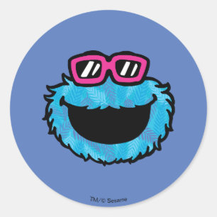 Sticker Rond Cookie Monster Vibes d'été