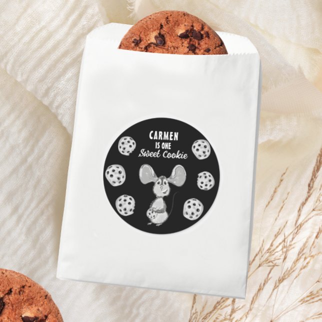 Sticker Rond Cookie Mouse Sweet Premier Anniversaire (Créateur téléchargé)