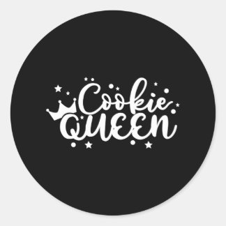 Sticker Rond Cookie Queen Cupcake Baker