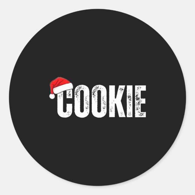 Sticker Rond Cookie Taster Cookie Christmas Matching Couple  (Devant)