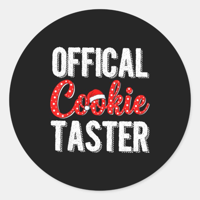 Sticker Rond Cookie Taster Cookie Christmas Matching Couple  (Devant)