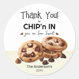 Sticker Rond Cookies aux pépites de chocolat Merci