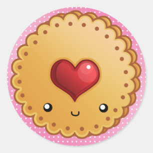 Sticker Rond cookies+BG, cookie_luv