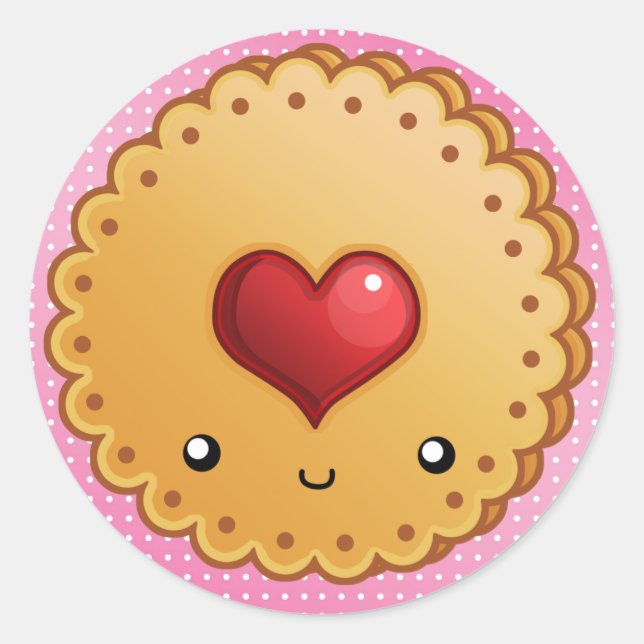 Sticker Rond cookies+BG, cookie_luv (Devant)